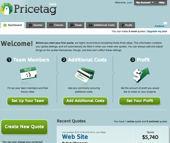 Websites: Pricetag