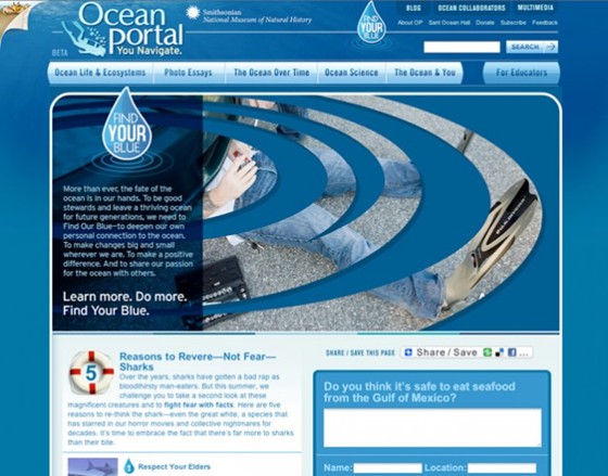 Websites: Smithsonian Ocean Portal Website